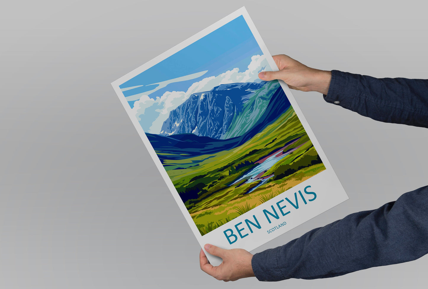 Ben Nevis Travel Print Wall Art Ben Nevis Wall Hanging Home Décor Ben Nevis Gift Art Lovers Scotland Art Lover Gift Ben Nevis Travel Artwork