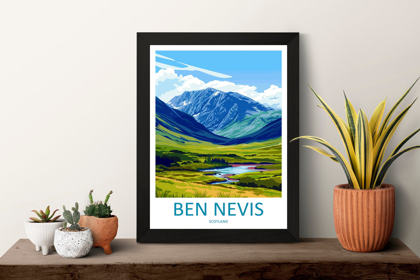 Ben Nevis Travel Print Wall Art Ben Nevis Wall Hanging Home Décor Ben Nevis Gift Art Lovers Scotland Art Lover Gift Ben Nevis Travel Artwork