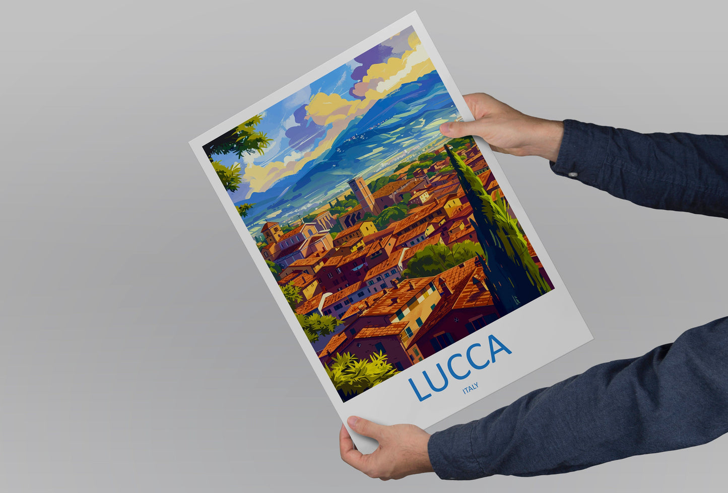 Lucca Travel Print Wall Art Lucca Wall Hanging Home Décor Lucca Gift Art Lovers Italy Art Lover Gift Lucca Print Lucca Travel Gift Art