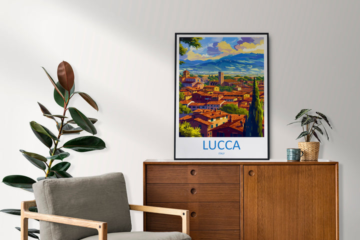 Lucca Travel Print Wall Art Lucca Wall Hanging Home Décor Lucca Gift Art Lovers Italy Art Lover Gift Lucca Print Lucca Travel Gift Art
