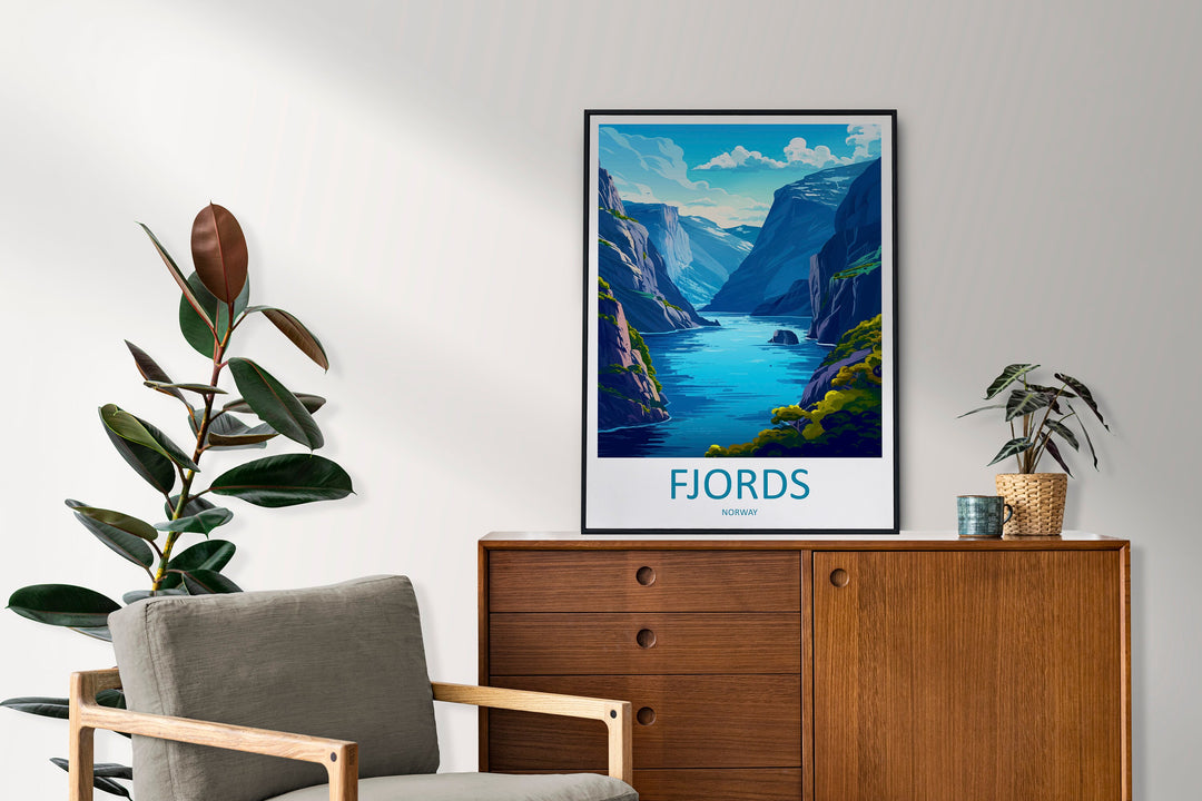 The Fjords Travel Print The Fjords Norway Home Décor The Fjords Art Print Norwegian Mountains Room Print For Scandinavian Mountains Gift Art