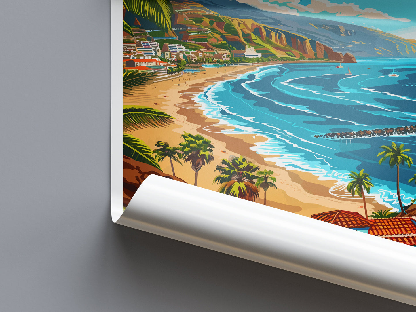Tenerife Travel Print Wall Art Tenerife Wall Hanging Home Décor Tenerife Gift Art Lovers Spain Art Lover Gift Tenerife Print Spain Wall Art