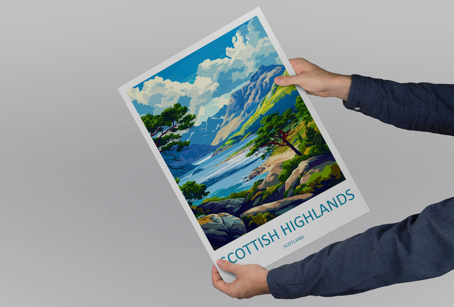 Scottish Highlands Travel Print Highlands Home Décor Scottish Highlands Art Print Highlands Wall Print For Scottish Gift For Scotland Wall