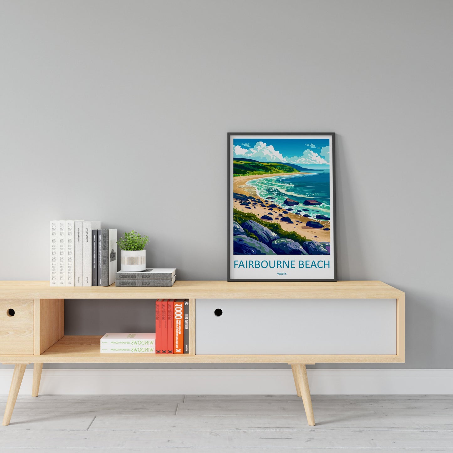 Fairbourne Beach Print Home Decor Landscape Art Print Fairbourne Beach Wall Art for Nature Enthusiast Gift Wall Hanging