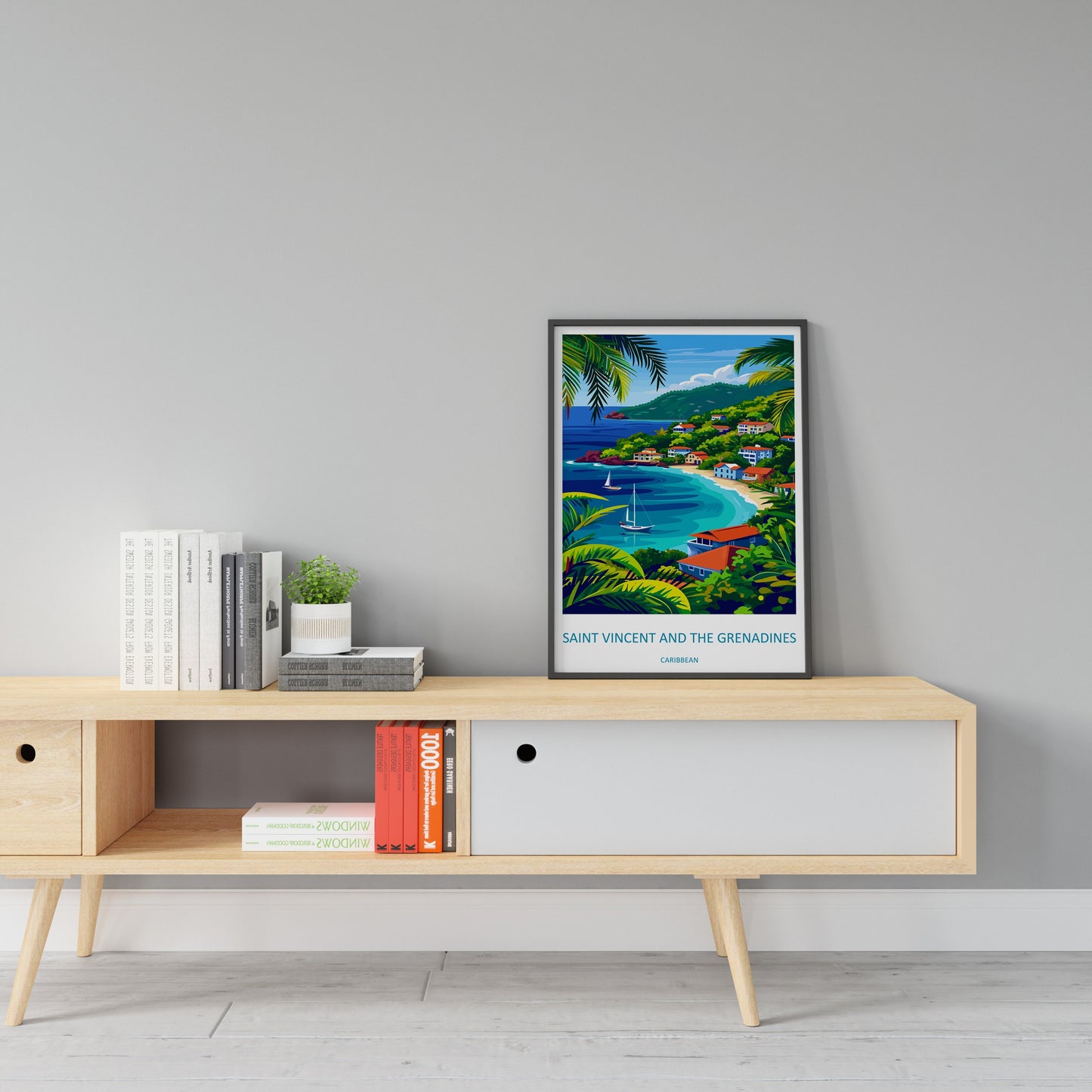 Saint Vincent & The Grenadines Travel Print Wall Art Saint Vincent Wall Hanging Home Décor Saint Vincent Gift Art Lovers Wall Art Caribbean