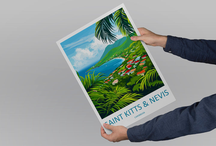 Saint Kitts And Nevis Travel Print Wall Art Saint Kitts And Nevis Wall Hanging Home Décor Saint Kitts And Nevis Gift Art Lovers Caribbean