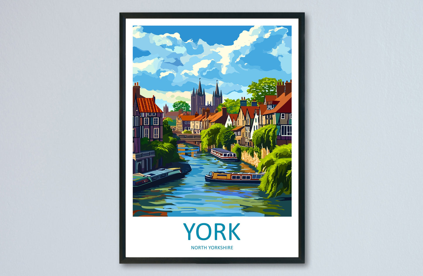 York Travel Print Wall Art York Wall Hanging Home Décor York Gift Art Lovers England Art Lover Gift Print Artwork Yorkshire Art