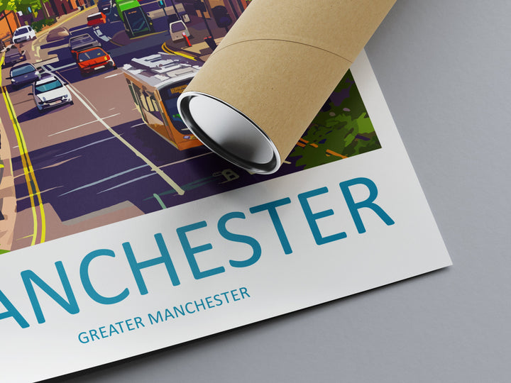 Manchester Travel Print Wall Art Manchester Wall Hanging Home Décor Manchester Gift Art Lovers England Art Lover Gift Manchester Travel Art