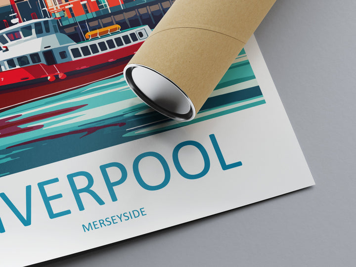 Liverpool Travel Print Wall Art Liverpool Wall Hanging Home Décor Liverpool Gift Art Lovers England Art Lover Gift Liverpool Travel Art Gift