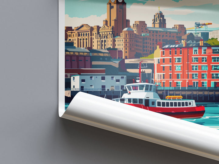 Liverpool Travel Print Wall Art Liverpool Wall Hanging Home Décor Liverpool Gift Art Lovers England Art Lover Gift Liverpool Travel Art Gift