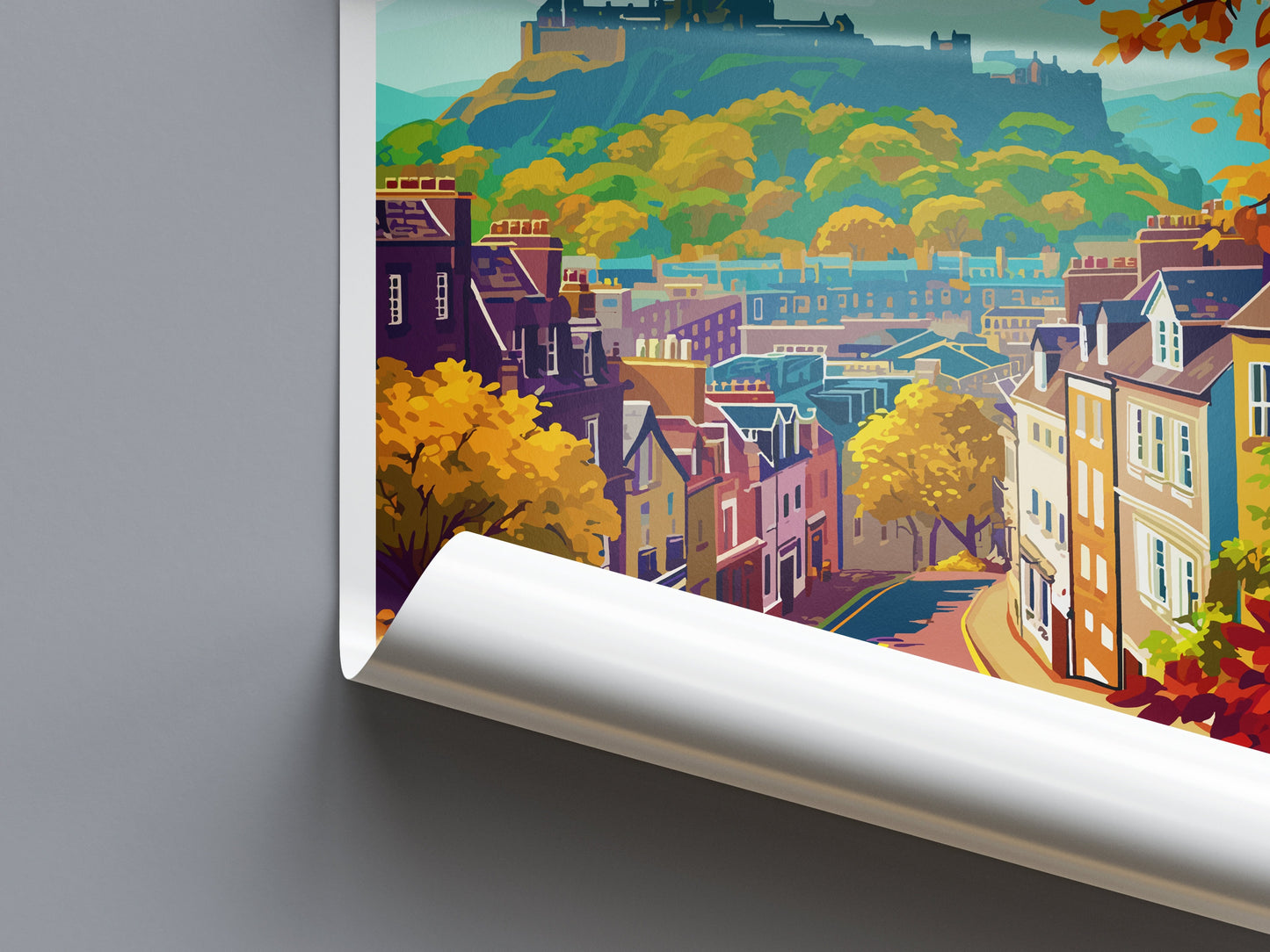 Edinburgh Cityscape Print Edinburgh Home Decor European City Art Print Edinburgh Wall Art Scotland Enthusiast Gift Wall Hanging Edinburgh