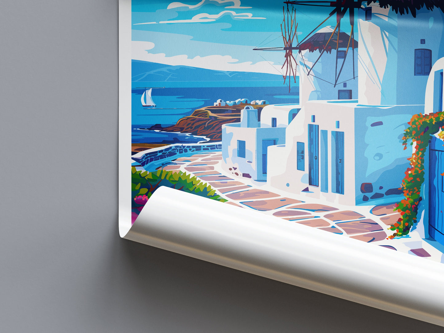 Mykonos Travel Print Wall Art Mykonos Greece Wall Hanging Home Decoration Mykonos Gift Art Lovers Wall Art Print Mykonos Greece Wall Poster