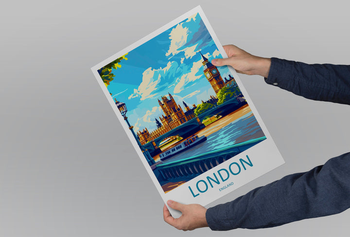 London Travel Print Wall Art London Wall Hanging Home Décor London Gift Art Lovers England Art Lover Gift London Travel Gift