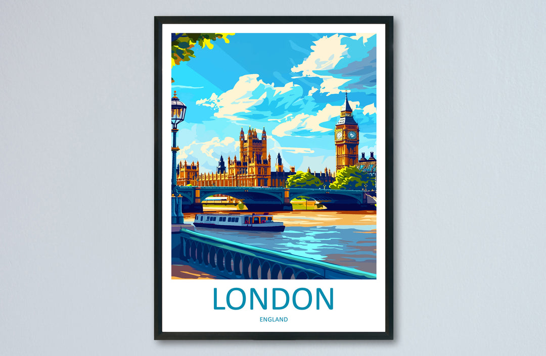 London Travel Print Wall Art London Wall Hanging Home Décor London Gift Art Lovers England Art Lover Gift London Travel Gift