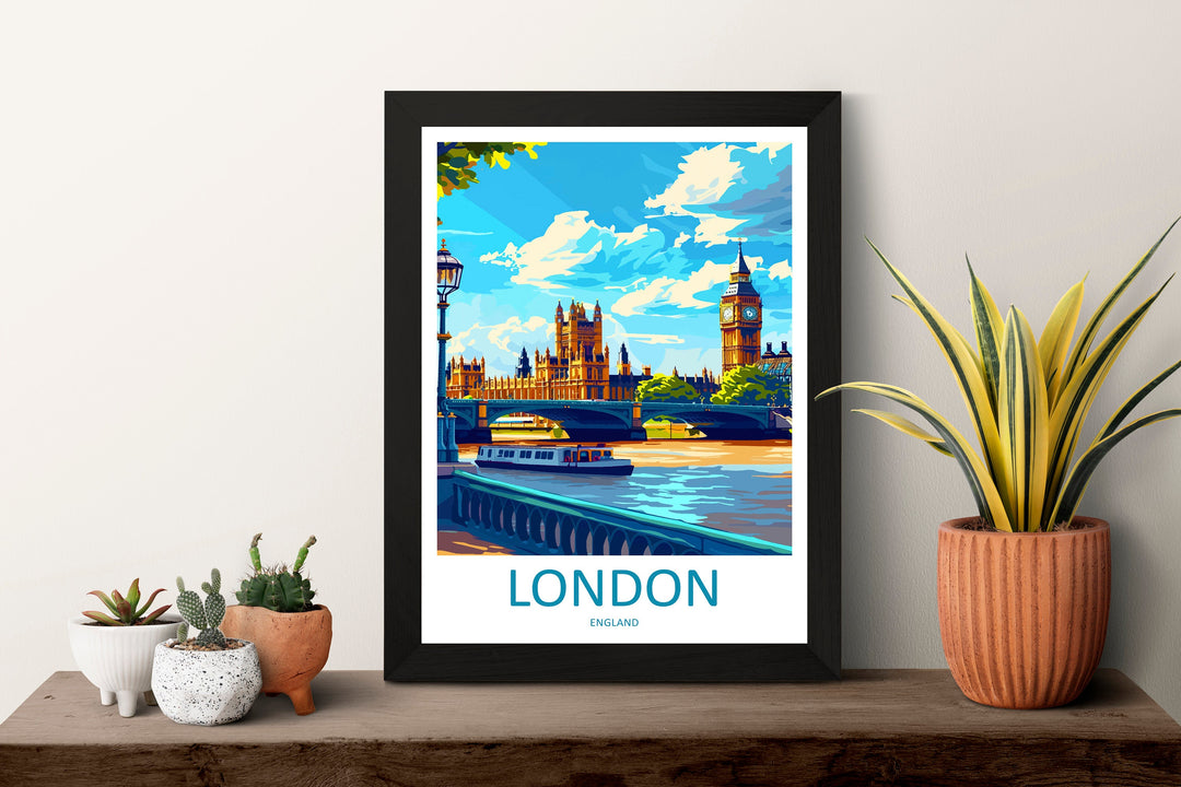 London Travel Print Wall Art London Wall Hanging Home Décor London Gift Art Lovers England Art Lover Gift London Travel Gift