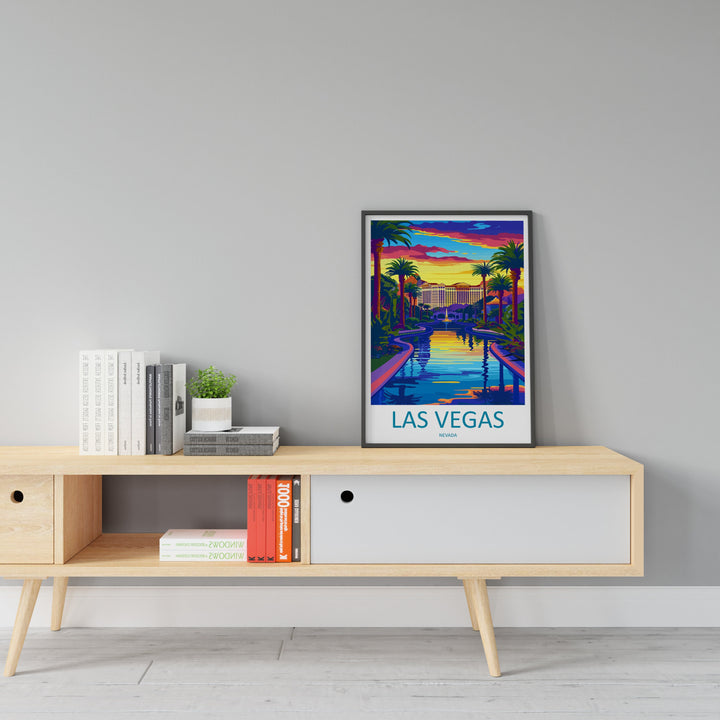 Las Vegas Travel Print Wall Art Las Vegas Wall Hanging Home Décor Las Vegas Gift Art Lovers Nevada Art Lover Gift Las Vegas Wall Décor