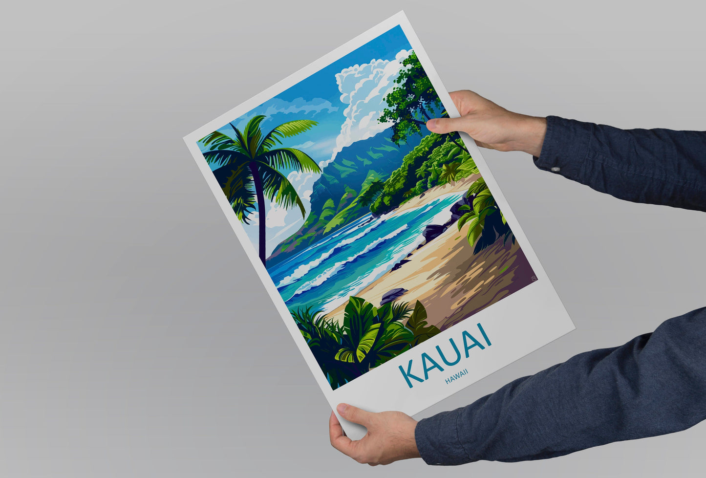 Kauai Travel Print Wall Art Kauai Wall Hanging Home Décor Kauai Gift Art Lovers Hawaii Art Lover Gift Print Artwork