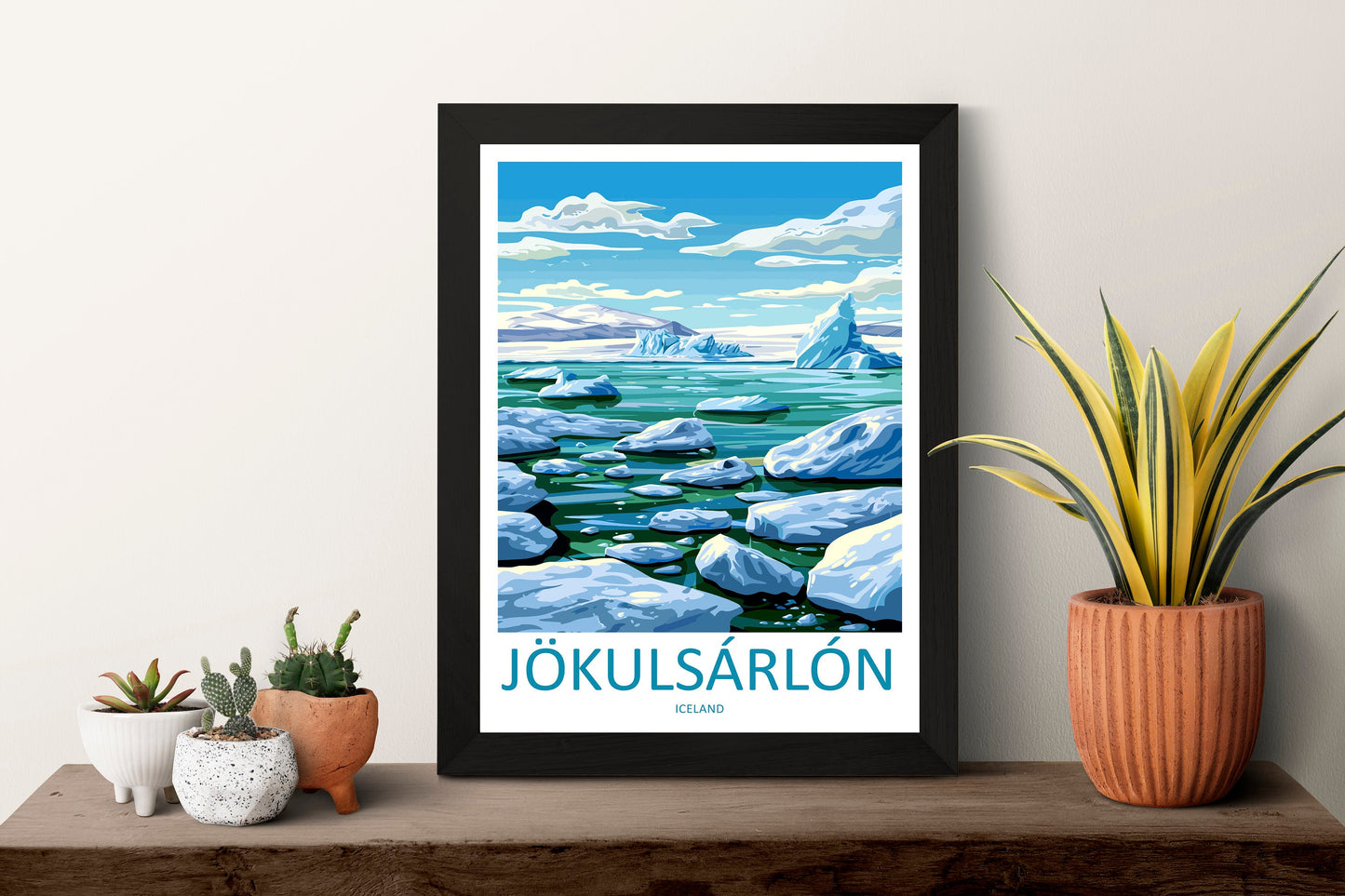 Jokulsarlon Travel Print Wall Art Jokulsarlon Wall Hanging Home Décor Jokulsarlon Gift Art Lovers Iceland Art Lover Gift Jokulsarlon Print