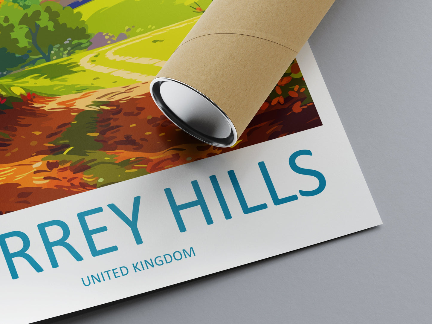 Surrey Hills Travel Print Wall Art Surrey Hills Wall Hanging Home Decoration Surrey Hills Gift Art Lovers Wall Art Print Art Surrey Hills
