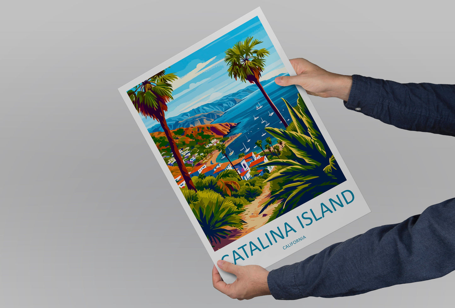 Catalina Island Travel Print Wall Art Catalina Island Wall Hanging Home Décor Catalina Island Gift Art Lovers California Art Lover Gift