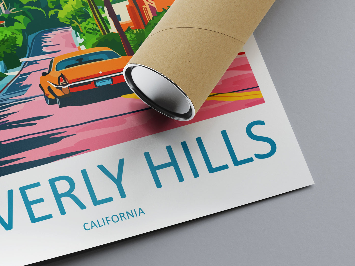 Beverly Hills Travel Print Wall Art Beverly Hills Wall Hanging Home Décor Beverly Hills Gift Art Lovers California Lover Gift Beverly Hills