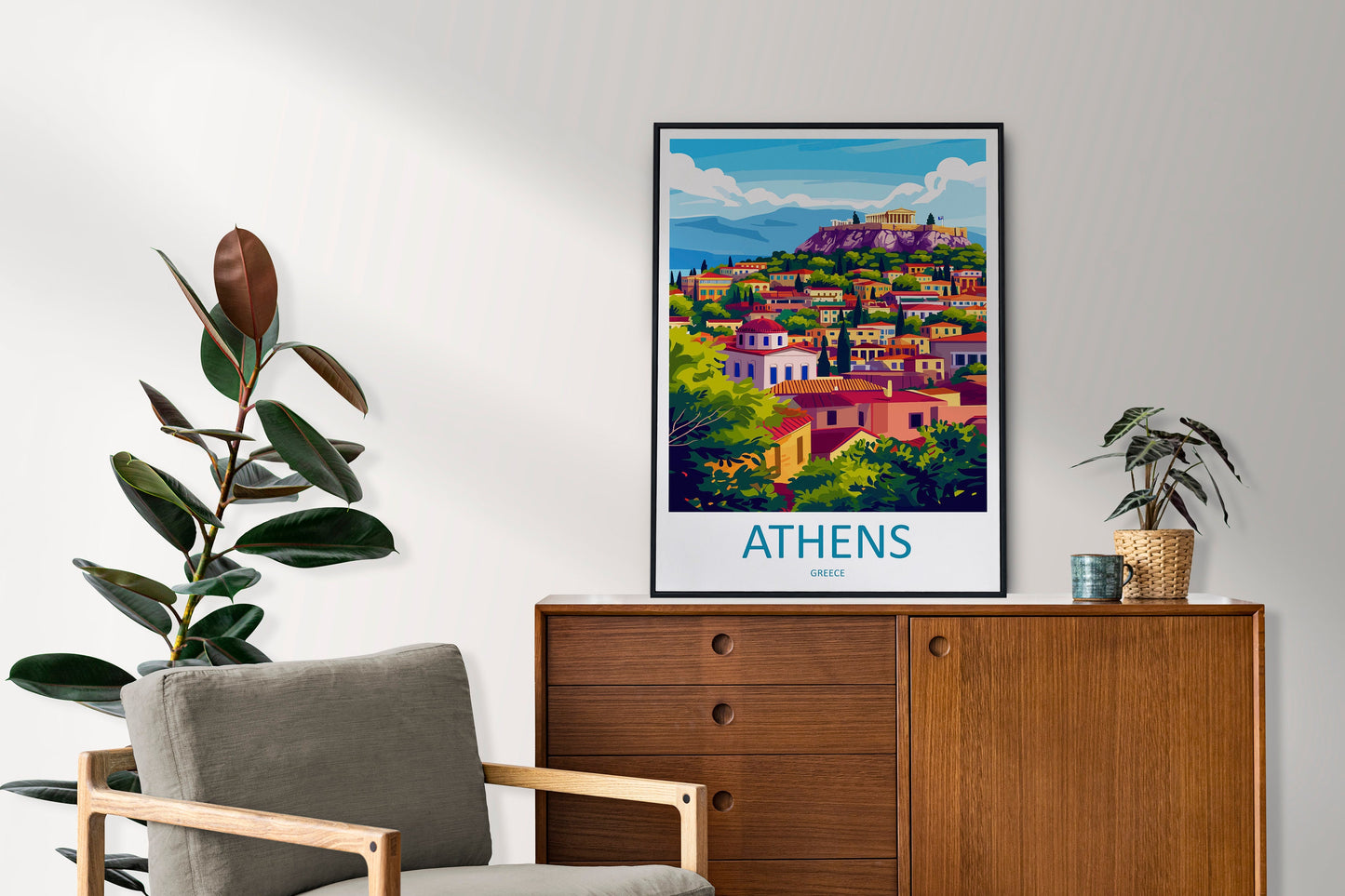Athens Travel Print Wall Art Athens Greece Wall Hanging Home Decoration Athens Gift Art Lovers Wall Art Print Athens Greece Wall Poster Art