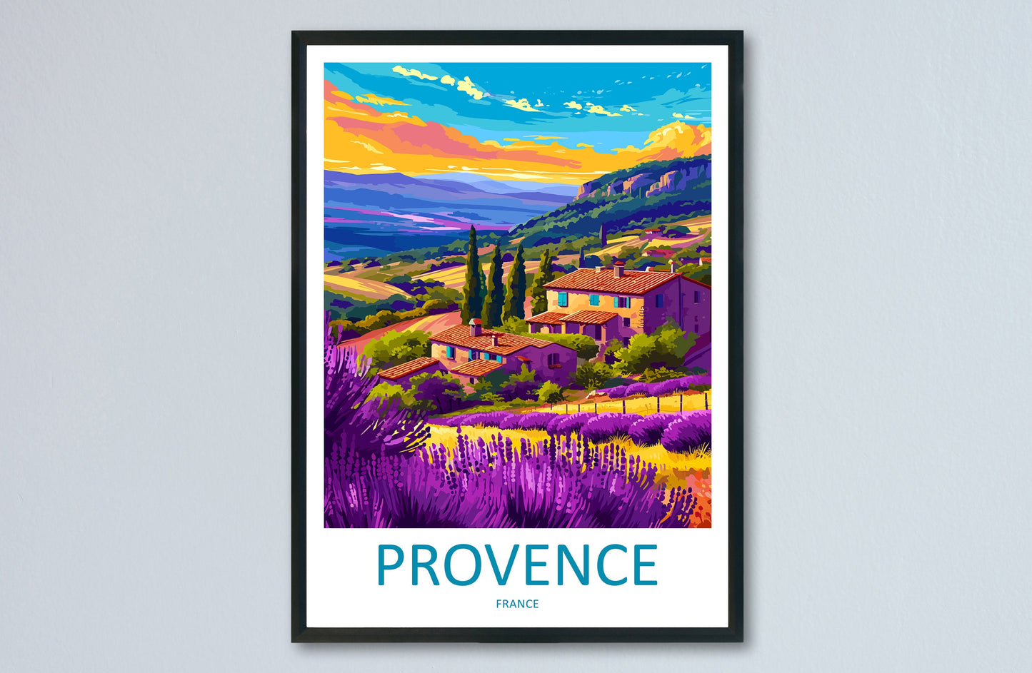 Provence Travel Print Wall Art Provence Wall Hanging Home Décor Provence Gift Art Lovers France Art Lover Gift Provence Art Provence Art