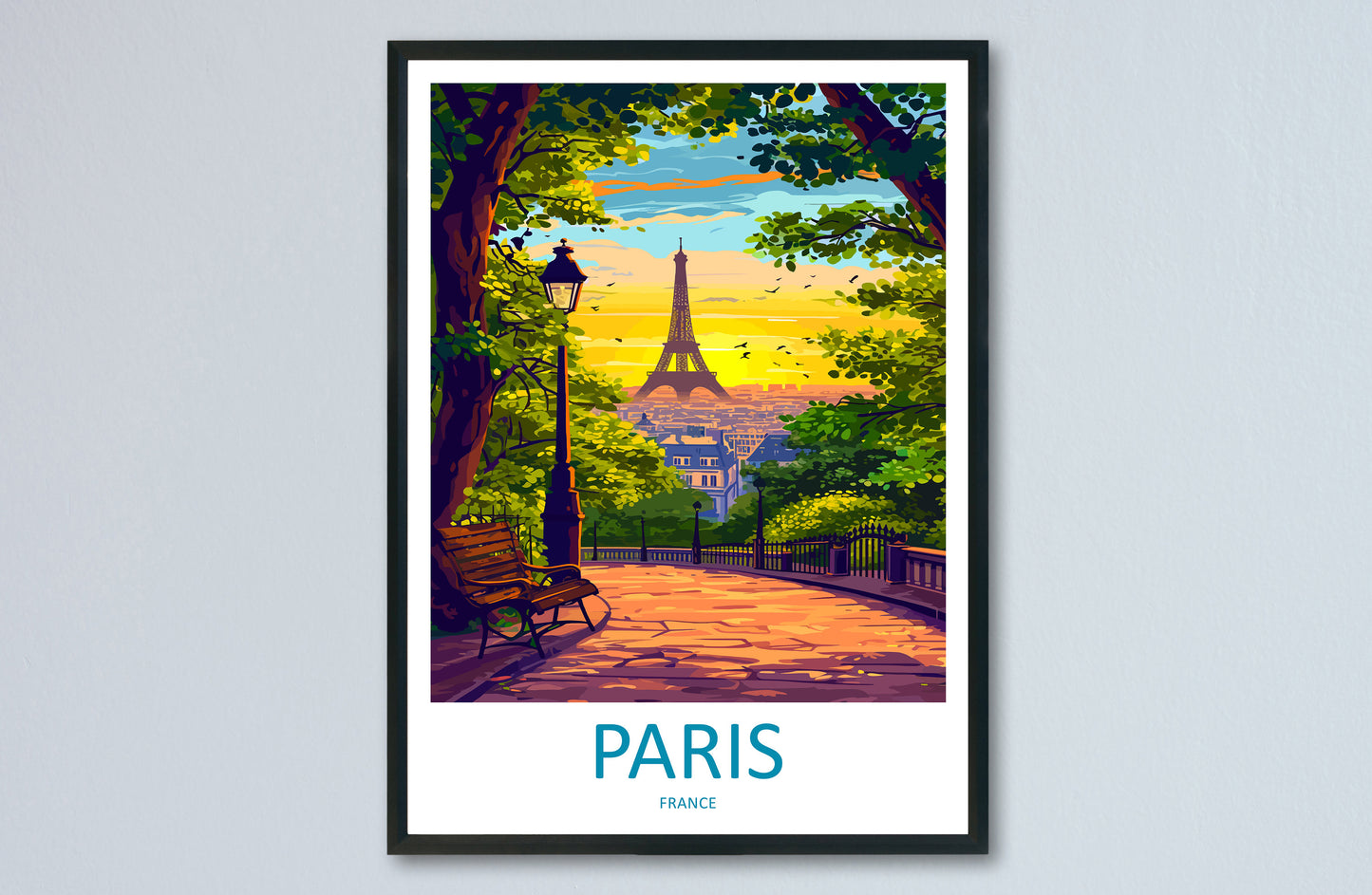 Paris Travel Print Wall Art Paris Wall Hanging Home Décor Paris Gift Art Lovers France Art Lover Gift Paris Print France Wall Art Décor