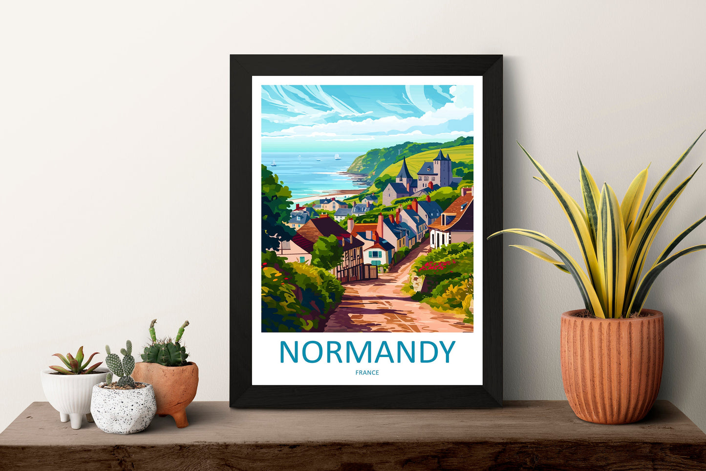 Normandy Travel Print Wall Art Normandy Wall Hanging Home Décor Normandy Gift Art Lovers France Art Lover Gift Normandy Print France Artwork