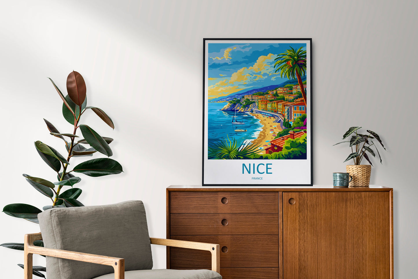 Nice France Print Nice France Home Decor Cityscape Art Print Nice France Wall Art for Travel Enthusiast Gift Wall Hanging Nice France Poster