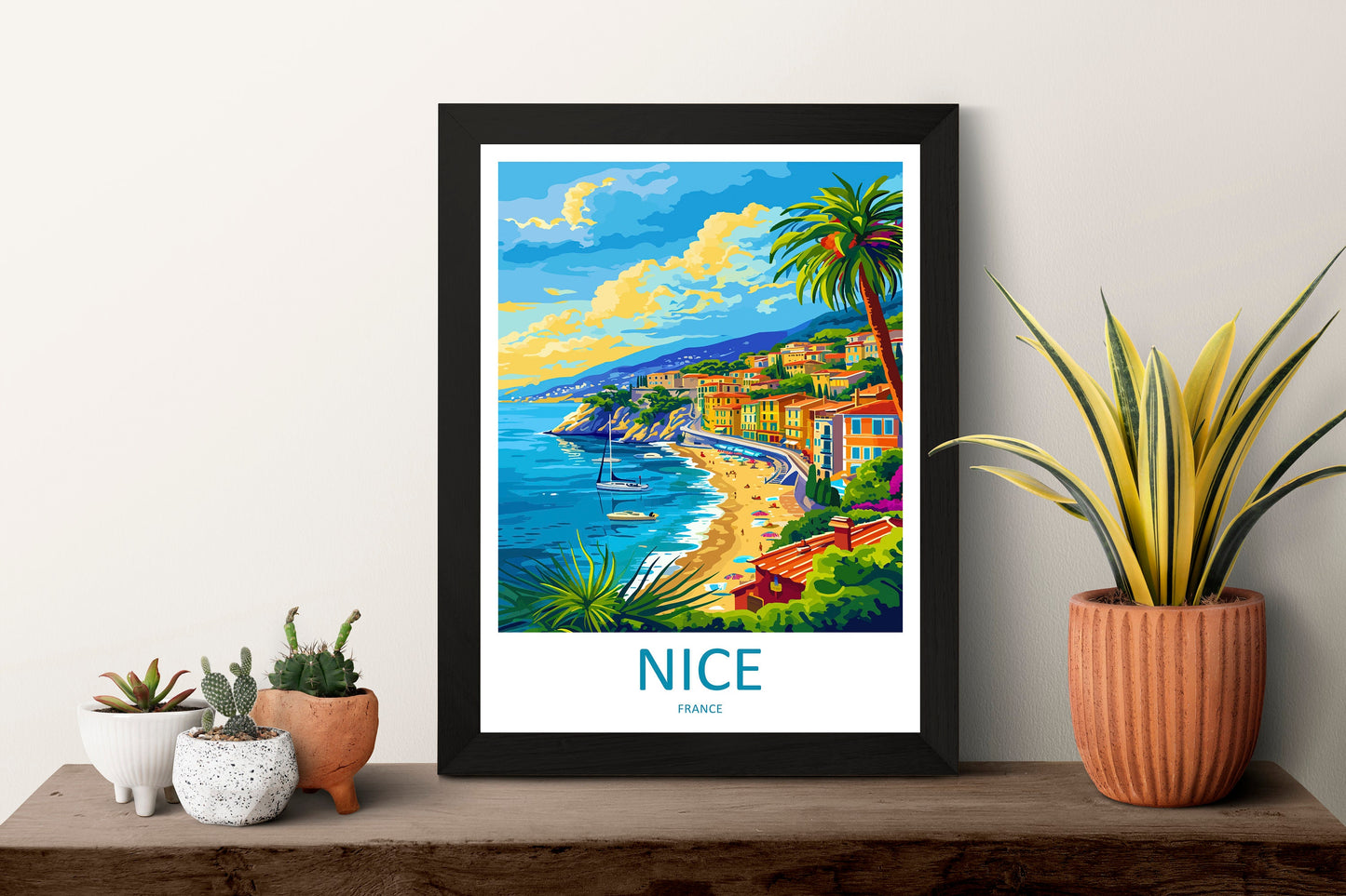 Nice France Print Nice France Home Decor Cityscape Art Print Nice France Wall Art for Travel Enthusiast Gift Wall Hanging Nice France Poster