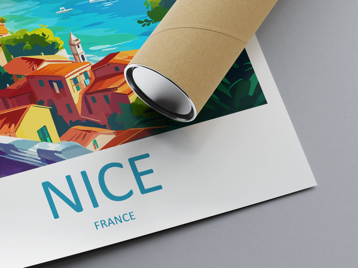 Nice France Print Nice France Home Decor Cityscape Art Print Nice France Wall Art for Travel Enthusiast Gift Wall Hanging Nice France Poster