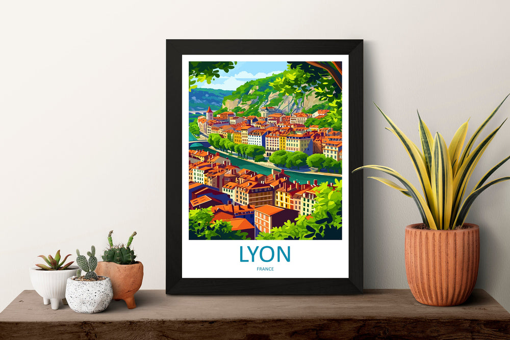 Lyon Print Lyon Wall Art for Travel Enthusiast Gift Wall Hanging Lyon France Home Decor Hanging Lyon Travel Print Wall Poster Lyon Decor Art