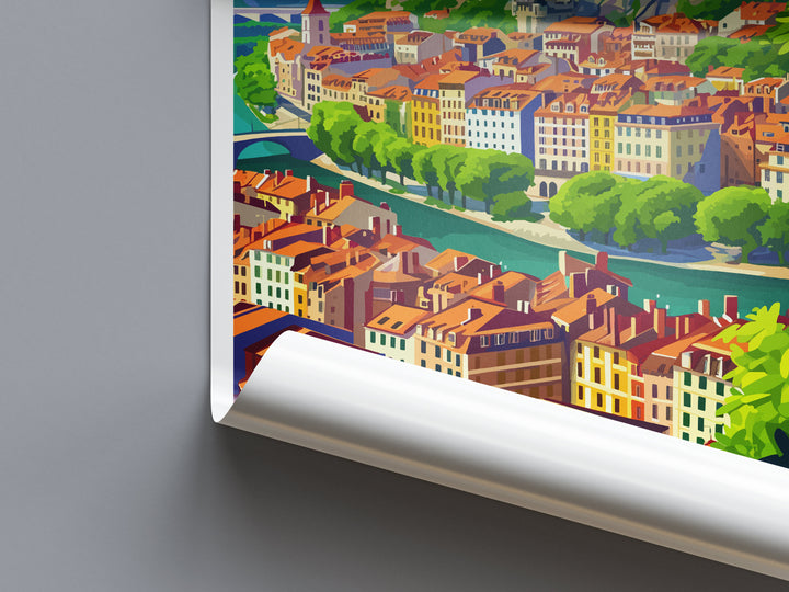 Lyon Print Lyon Wall Art for Travel Enthusiast Gift Wall Hanging Lyon France Home Decor Hanging Lyon Travel Print Wall Poster Lyon Decor Art