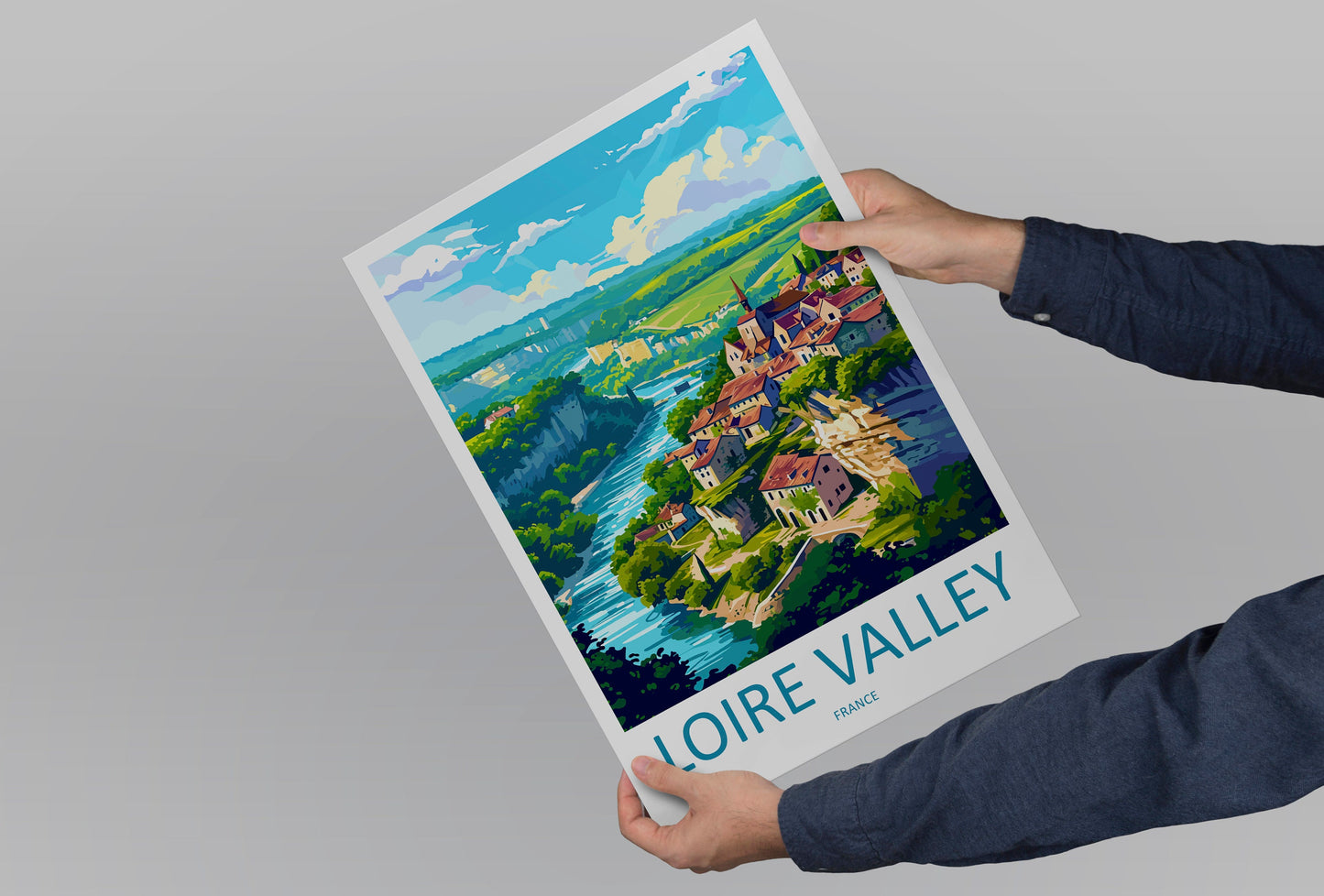 Loire Valley Travel Print Wall Art Loire Valley Wall Hanging Home Décor Loire Valley Gift Art Lovers France Art Lover Gift Loire Valley Art