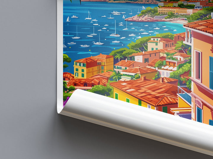 French Riviera Print French Riviera Home Decor Cityscape Art Print Wall Art Travel Enthusiast Gift Wall Hanging Saint-Tropez France