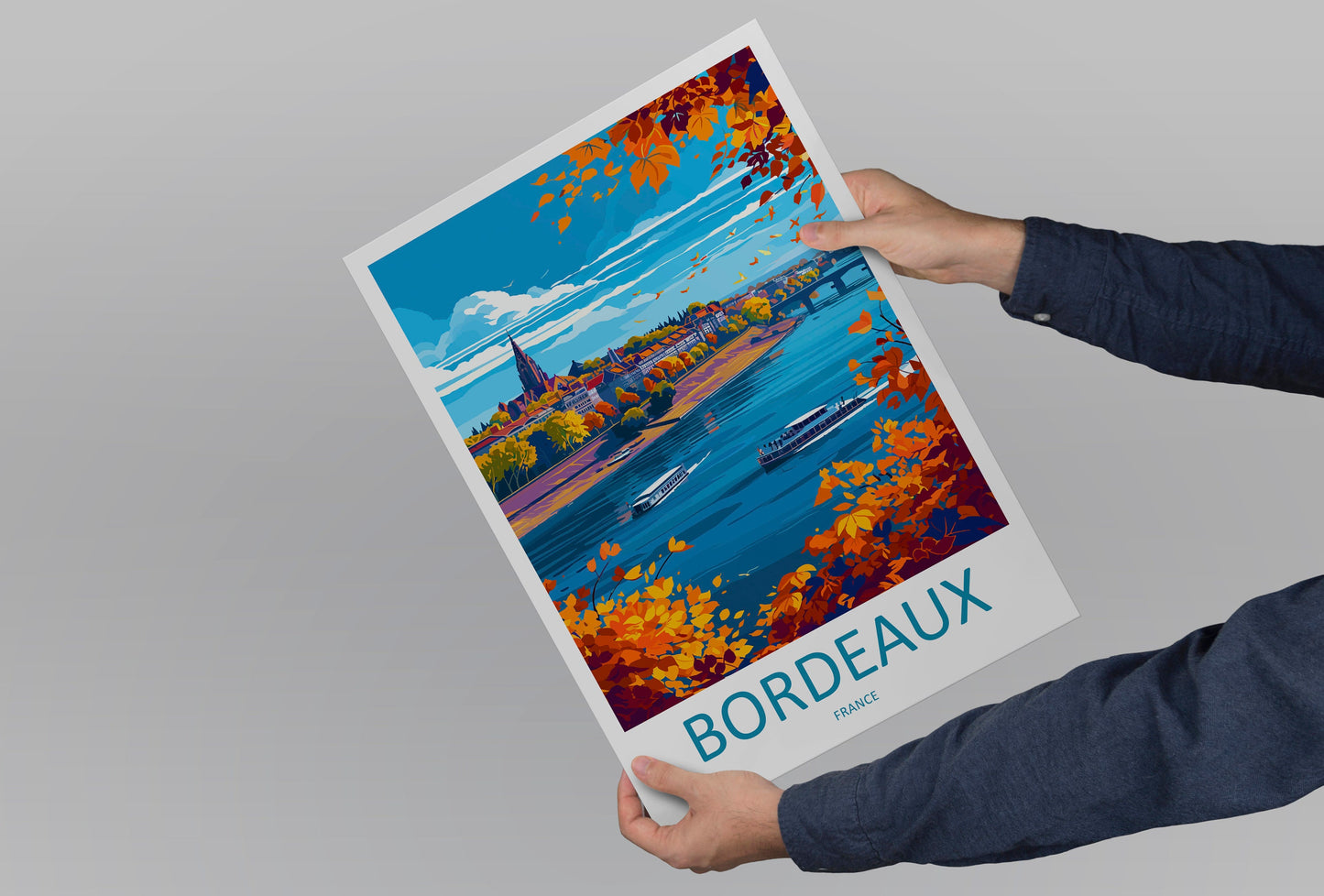 Bordeaux Travel Print Wall Art Bordeaux France Wall Hanging Home Decoration Bordeaux Gift Art Lovers Wall Art Print Bordeaux Wall Art