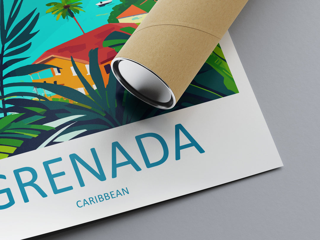 Grenada Travel Print Wall Art Grenada Wall Hanging Home Décor Grenada Gift Art Lovers Wall Art Caribbean Travel Print Poster Gift