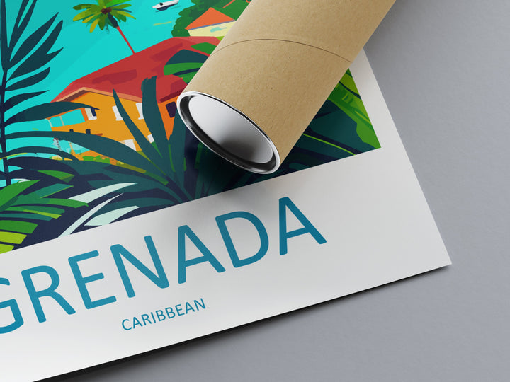 Grenada Travel Print Wall Art Grenada Wall Hanging Home Décor Grenada Gift Art Lovers Wall Art Caribbean Travel Print Poster Gift