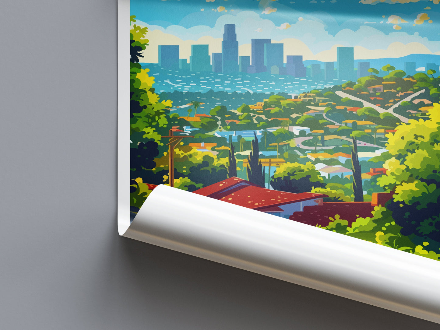 Los Angeles Travel Print Wall Art Los Angeles Wall Hanging Home Décor Los Angeles Gift Art Lovers California Art Lover Gift Los Angeles Deco
