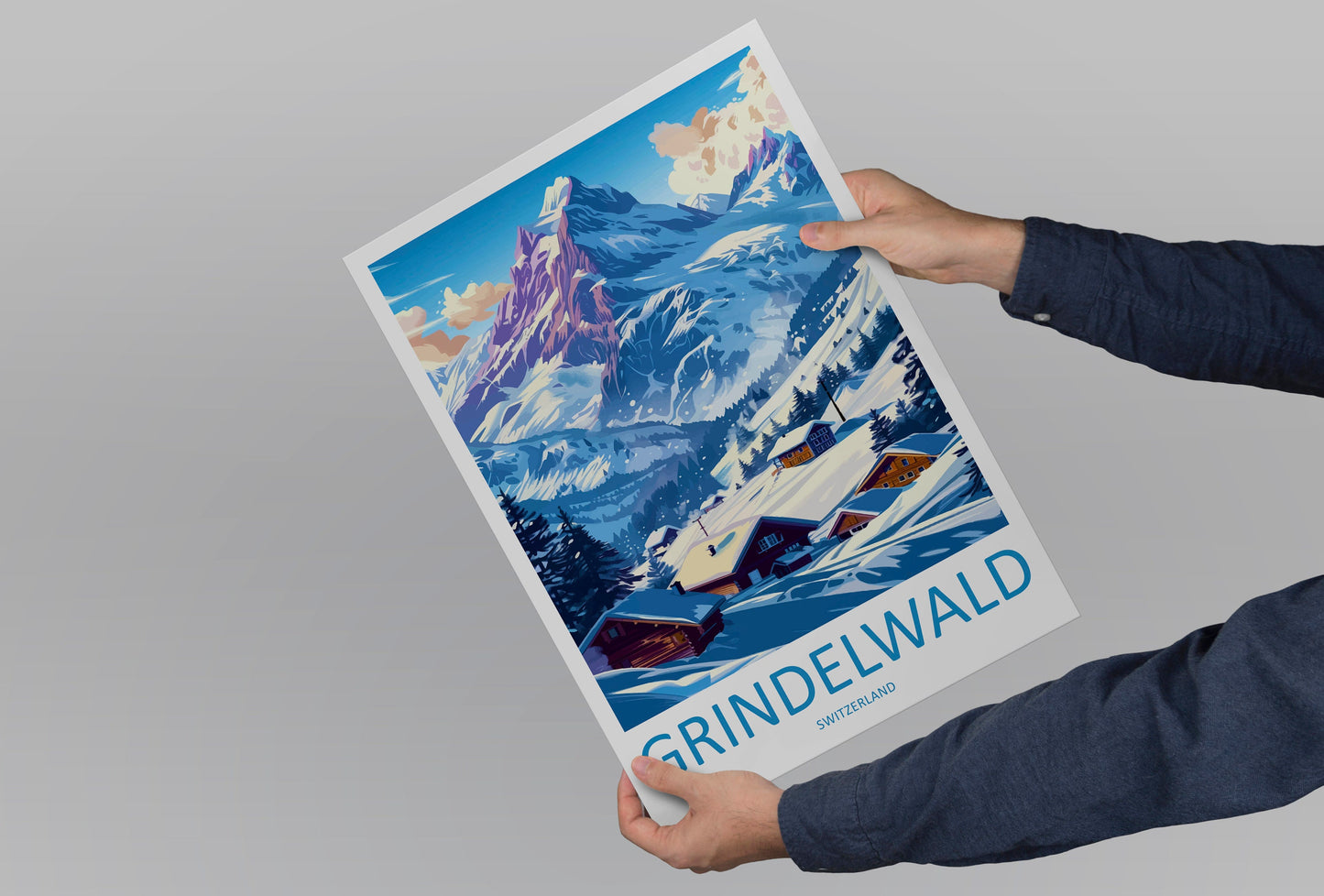 Grindelwald Print Grindelwald Home Décor Switzerland Art Print Grindelwald Wall Print For Switzerland Gift Wall Hanging Grindelwald Home Art