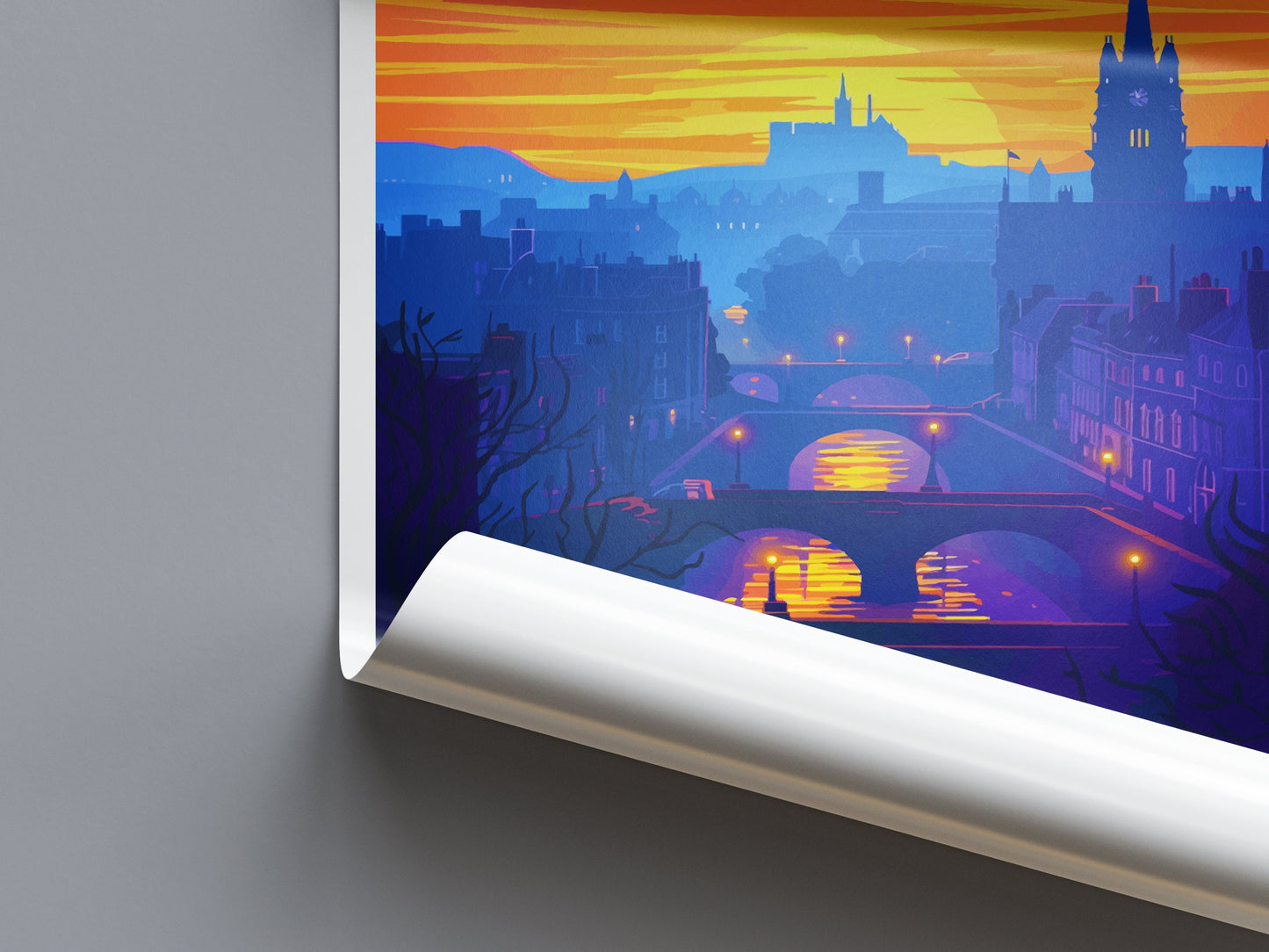 Glasgow Travel Print Wall Art Glasgow Wall Hanging Home Décor Glasgow Gift Art Lovers Scotland Art Lover Gift Glasgow Travel Artwork