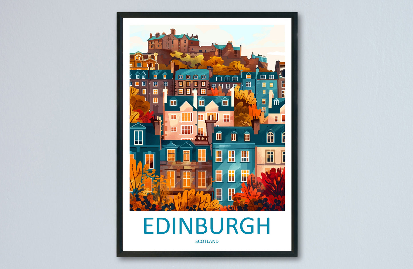 Edinburgh Cityscape Print Edinburgh Home Decor European City Art Print Edinburgh Wall Art Scotland Enthusiast Gift Wall Hanging Edinburgh