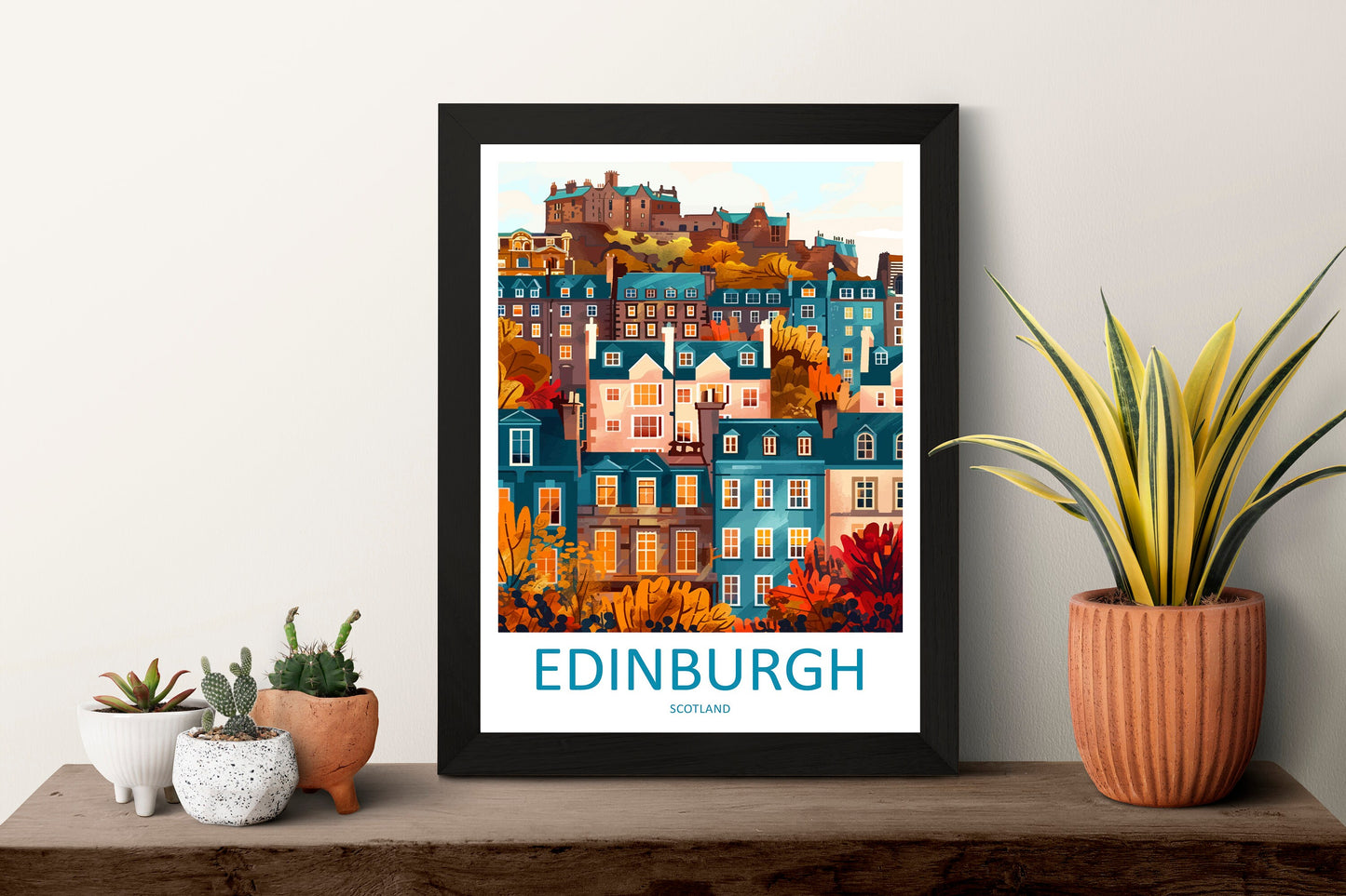 Edinburgh Cityscape Print Edinburgh Home Decor European City Art Print Edinburgh Wall Art Scotland Enthusiast Gift Wall Hanging Edinburgh