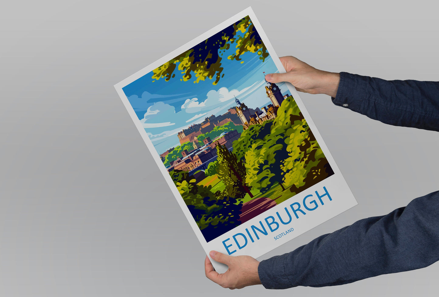 Edinburgh Cityscape Print Edinburgh Home Decor European City Art Print Edinburgh Wall Art Scotland Enthusiast Gift Wall Hanging Edinburgh