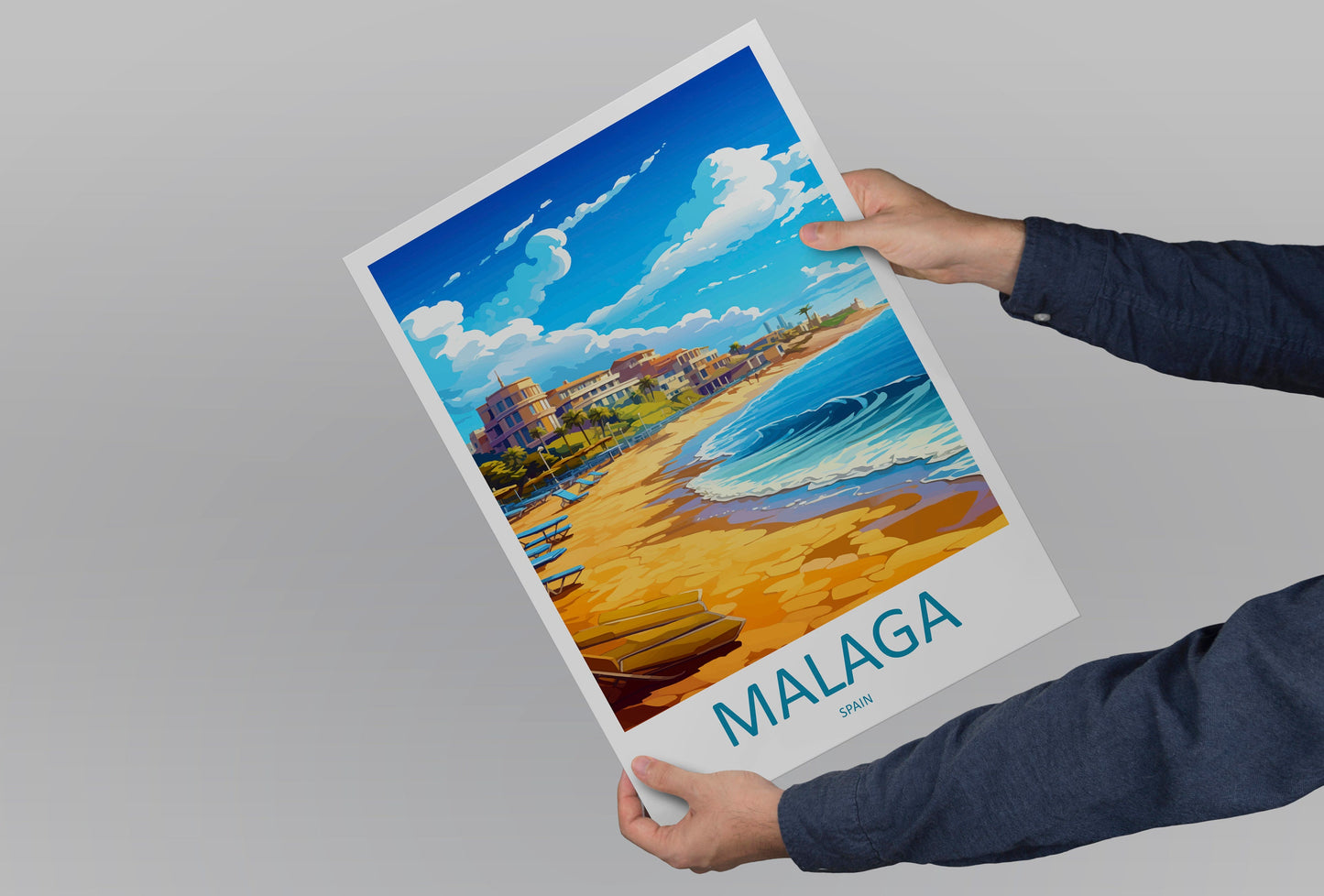 Malaga Travel Print Wall Art Malaga Wall Hanging Home Décor Malaga Gift Art Lovers Spain Art Lover Gift Malaga Wall Décor Malaga Spain Decor