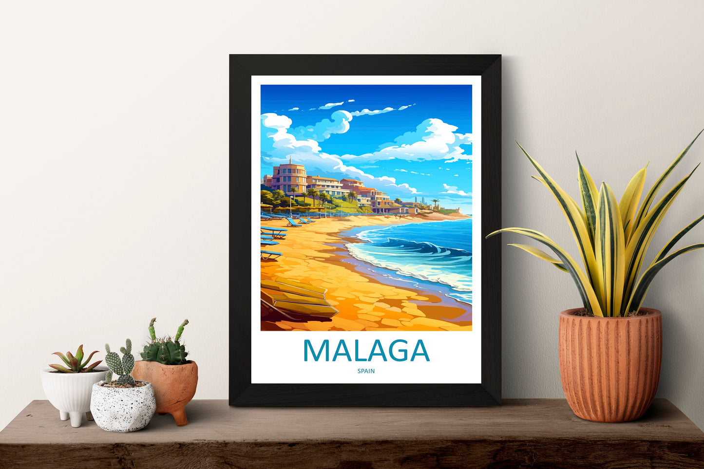 Malaga Travel Print Wall Art Malaga Wall Hanging Home Décor Malaga Gift Art Lovers Spain Art Lover Gift Malaga Wall Décor Malaga Spain Decor