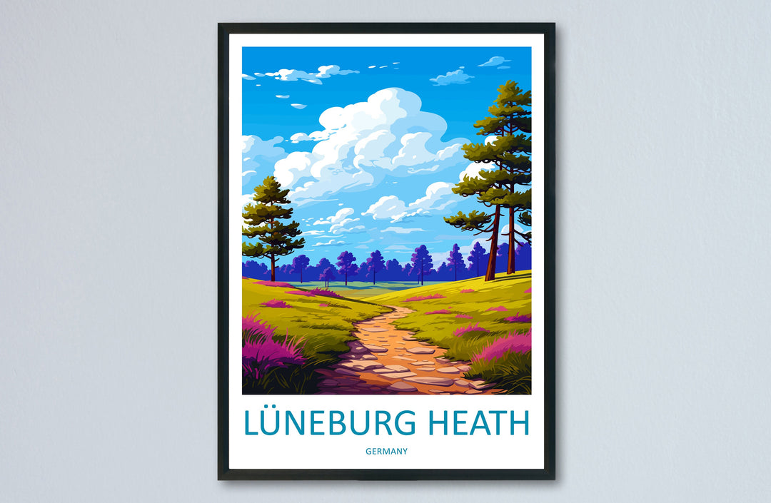 Lüneburg Heath Travel Print Lüneburg Heath Home Décor Germany Art Print Germany Lüneburg Heath Wall Print Gift for Germany Travel Posters