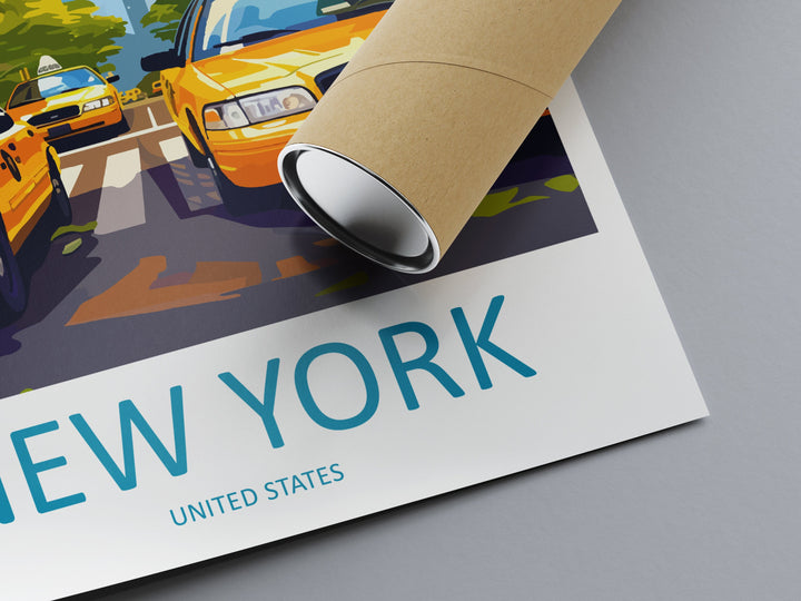 New York Travel Print Wall Art New York Wall Hanging Home Décor New York Gift Art Lovers New York State Art Gift Lover Print