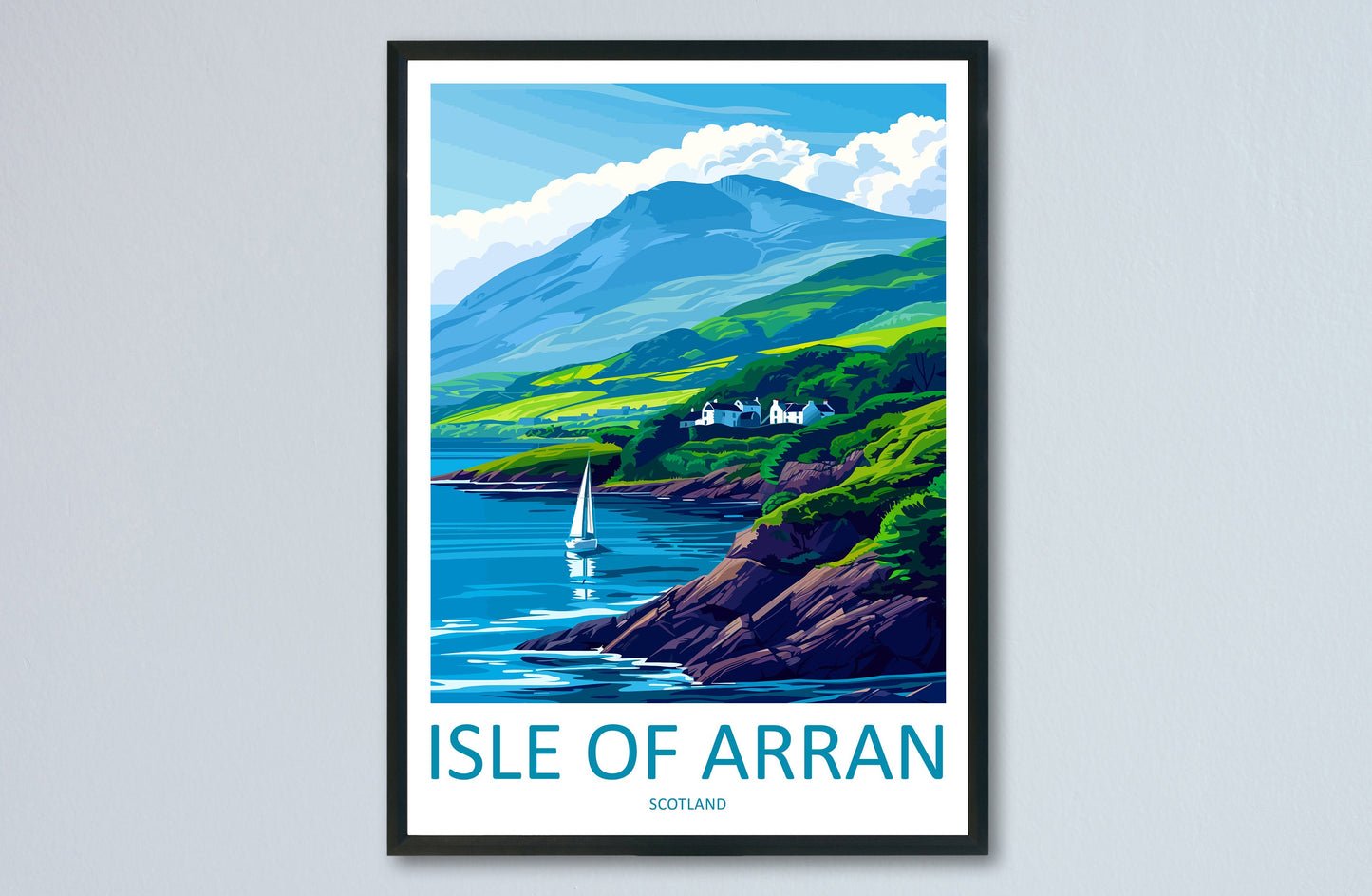 Isle Of Arran Travel Print Wall Art Isle Of Arran Wall Hanging Home Décor Isle Of Arran Gift Art Lovers Scotland Art Lover Gift Isle Poster